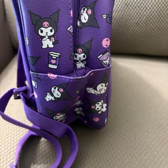 Kuromi Kids Backpack and Coin Pouch in Purple - Picture 3 of 8